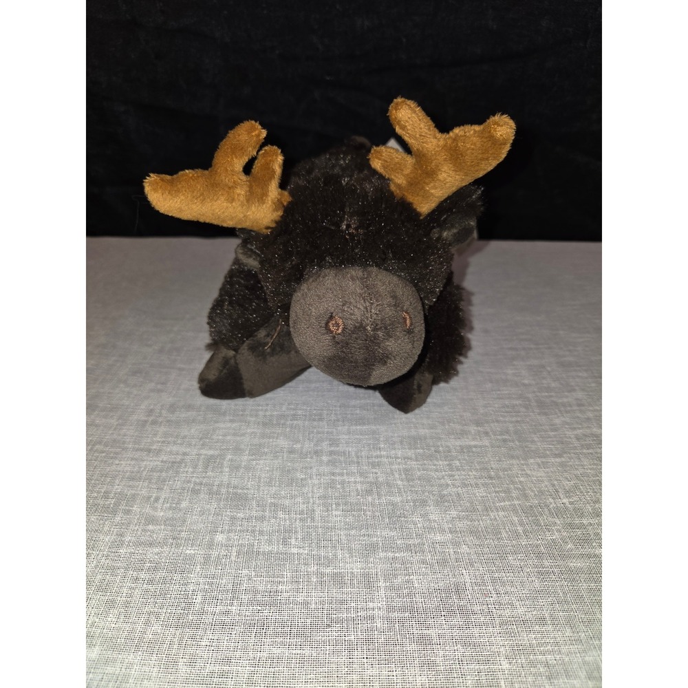 Pillow Pets Pee-wees Moose Plush Stuffed Animal Brown 11 inch Travel Toy NWT